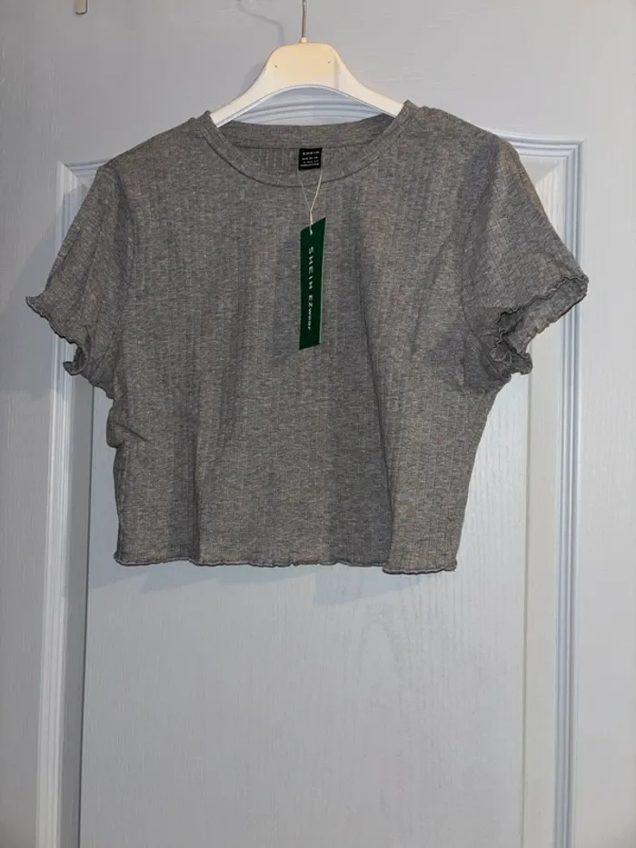 Tee shirt court gris SHEIN