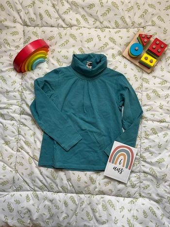 sous pull col roulé turquoise tape à l'oeil 6 ans