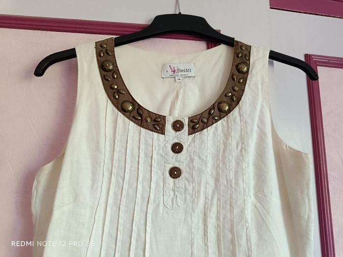 Robe écru Armand Thiery 100% lin T.38 - photo numéro 2