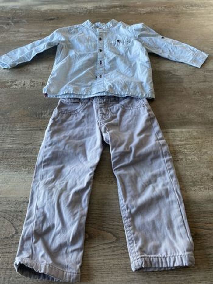Lot bébé garçon 24 mois pyjama ensemble polo pantalon jean - photo numéro 4