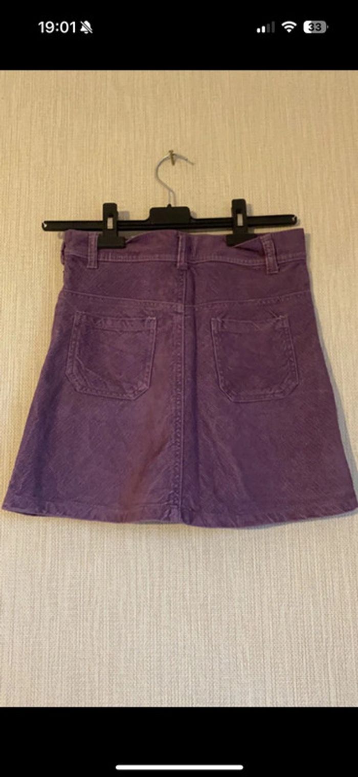 Jupe en velours violet 10 ans - photo numéro 2