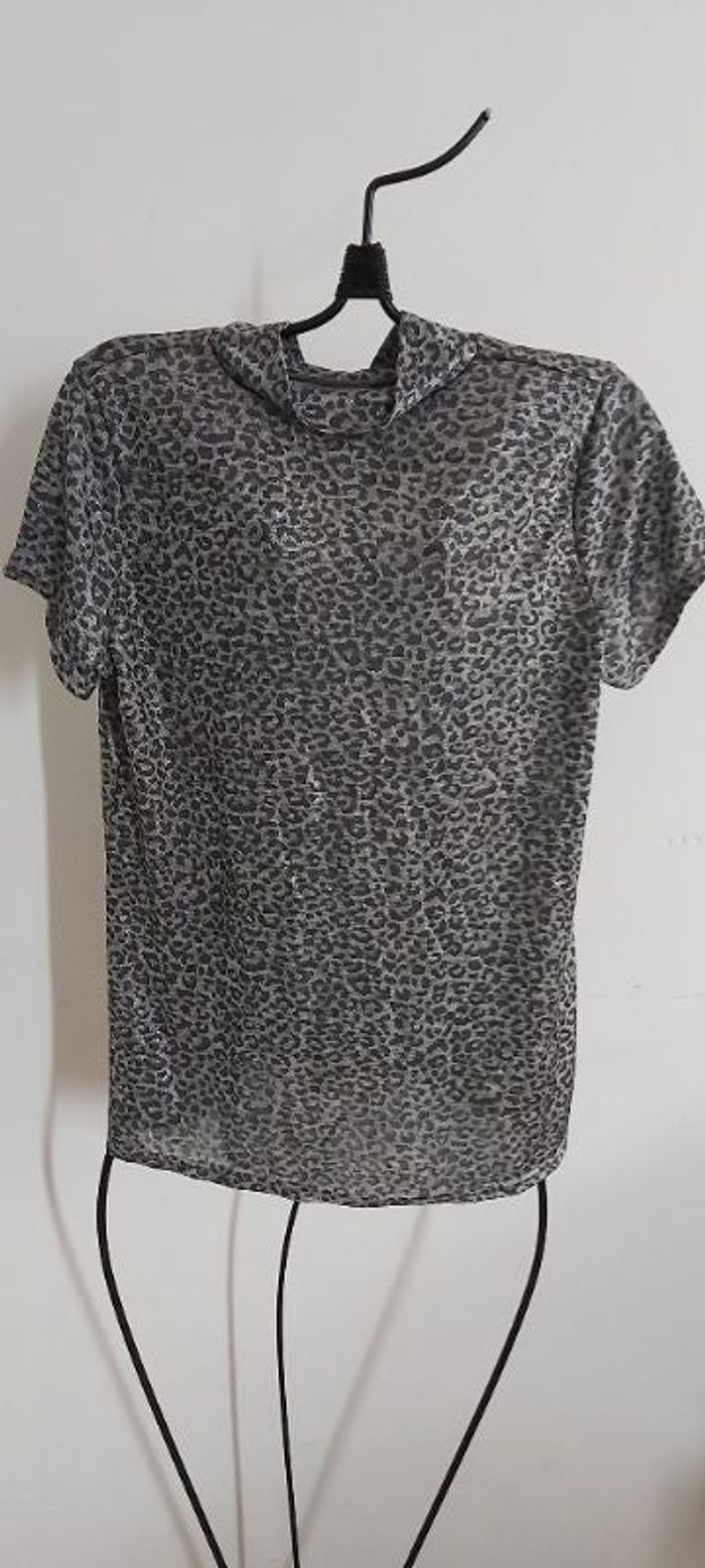 Tee-shirt col rond motif panthère "rp.tamar "