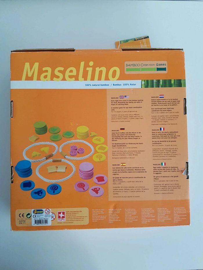 Maselino jeu de société en bambou Janod, Hape - photo numéro 3