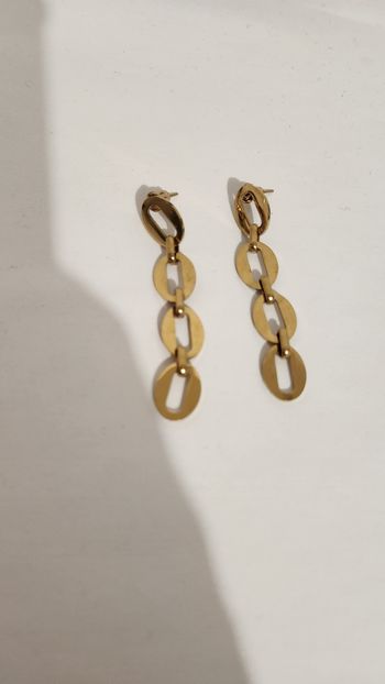 Boucle d'oreille pendante acier inoxydable 