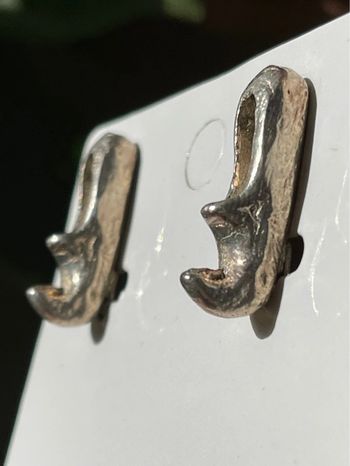 Boucles d’oreilles vintage 90’s à clips en forme de sabots