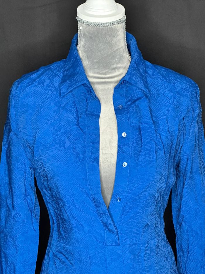 Superbe, robe, serpent, bleu électrique, mango, taille M - photo numéro 4