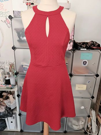 Robe rouge parfait état 36 manches américaines New Look #lora11femme36