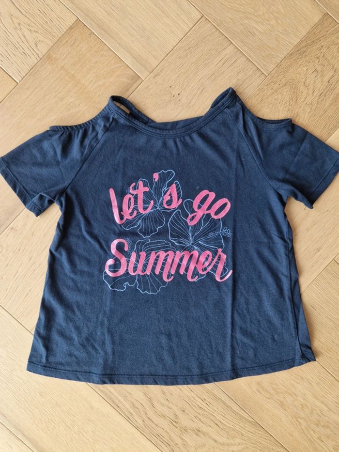 T-shirt été fille marine Gémo 12 ans