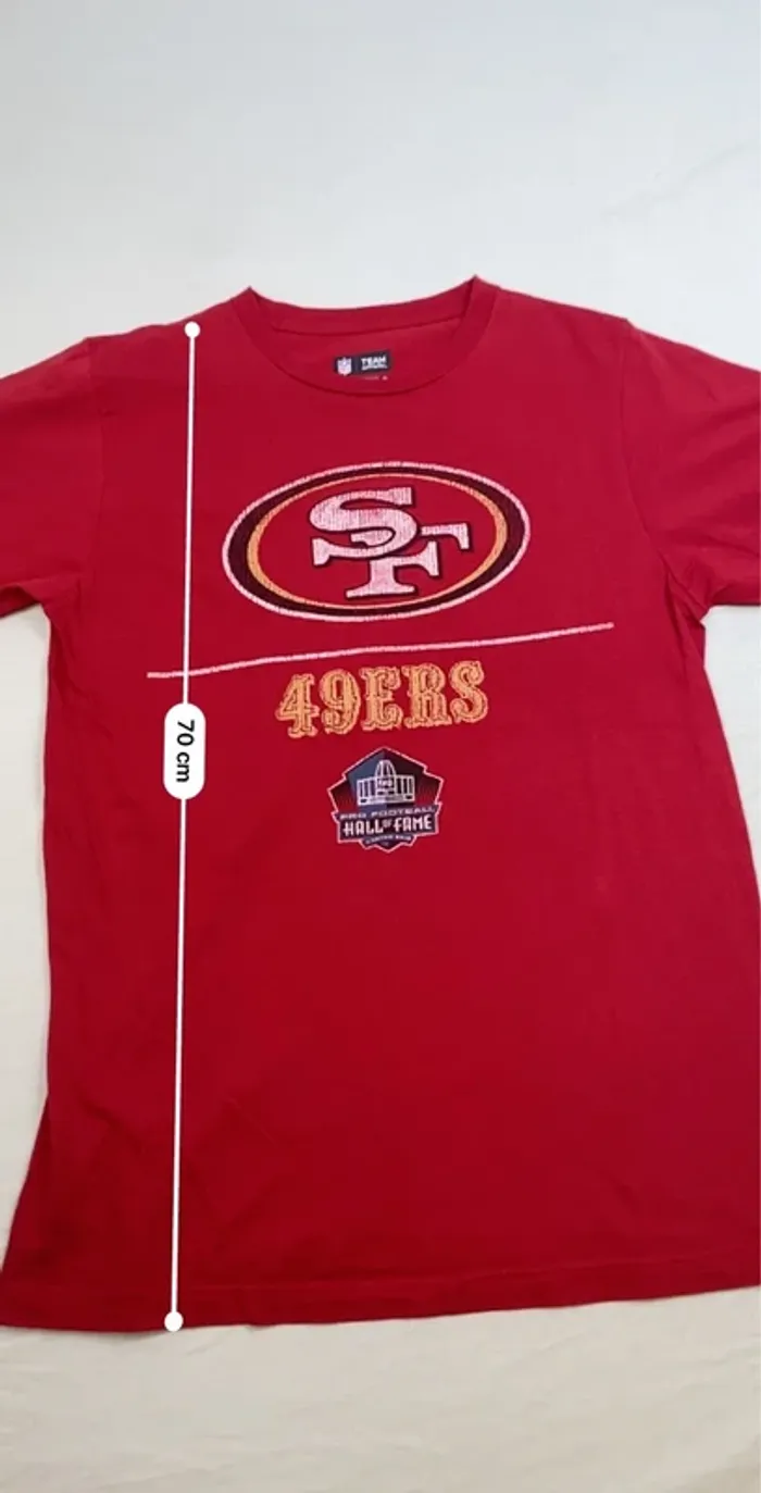 T-shirt imprimé sport USA, homme, été, NFL, rouge , M, SF - photo numéro 5