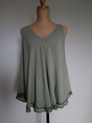 Débardeur vert taille unique