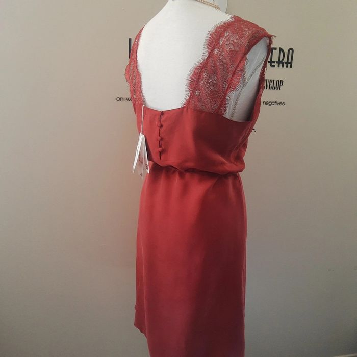 Robe de soirée cérémonie chic rouge bordeaux neuve avec étiquette Comptoir des Cotonniers taille 42 - photo numéro 5