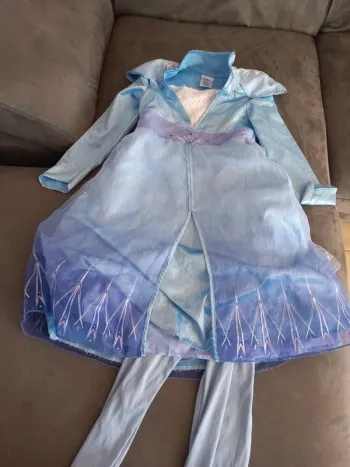 Robe déguisement elsa reine des neiges 5/6 ans disney