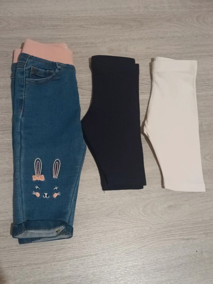 Lot leggings bébé fille