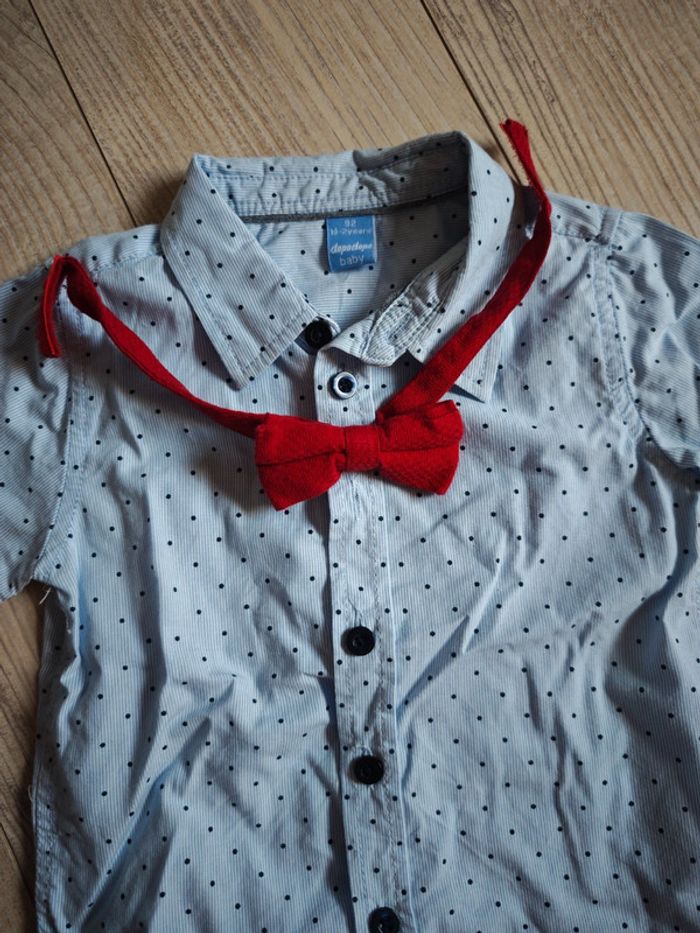 Chemise 2 ans 92cm avec nœud papillon - photo numéro 3