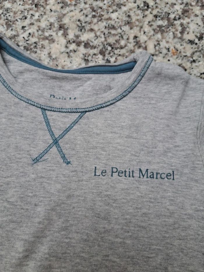 Little Marcel : tee-shirt gris (128) - photo numéro 2