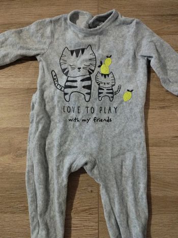Pyjama chat citron