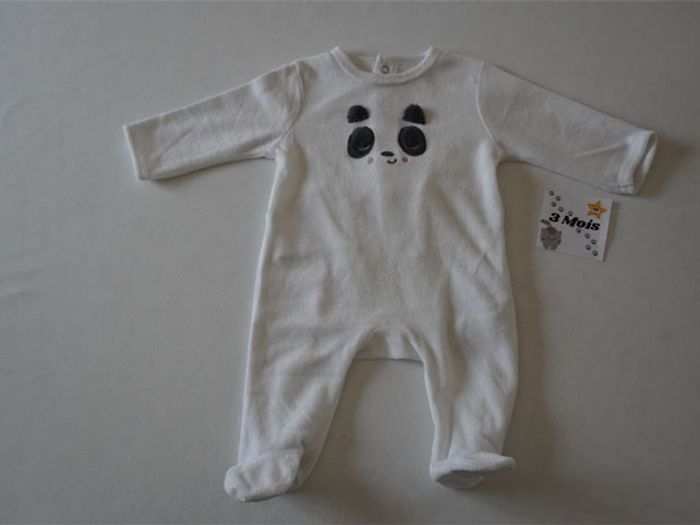 Lot de 5 Pyjamas velours brodés fantaisies Kiabi Taille : 3 mois - photo numéro 5