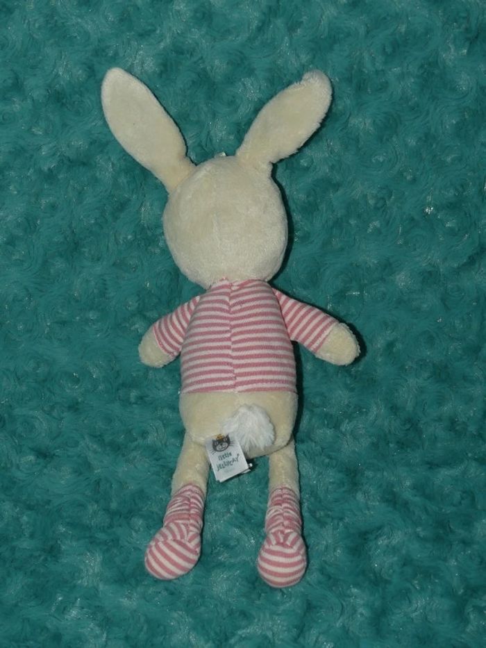 Doudou lapin blanc cassé rose Jellycat , tbe - photo numéro 3