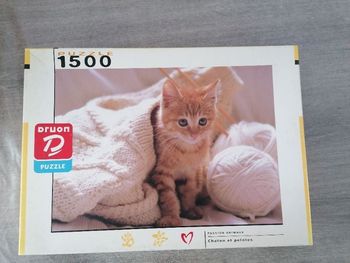 🧩 Puzzle 1500 pièces Druon 🐱 chaton et pelotes