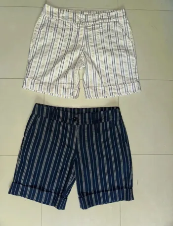 2 shorts à rayures TS neuf