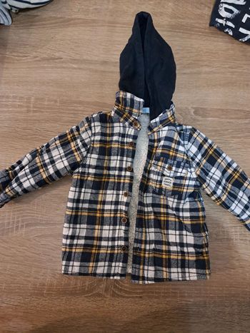 Chemise chaude bleu et jaune Gemo 12 mois