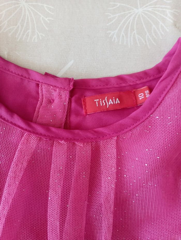 Robe de fête débardeur rose 10 ans tissaia neuve 8€ - photo numéro 2