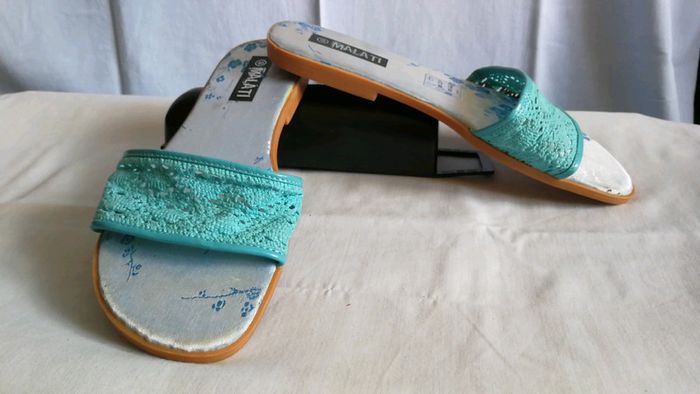 Mules satiné à dentelle P.40 Malati - photo numéro 3