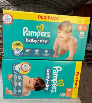 Lot de 2 packs de couches Pampers taille 3