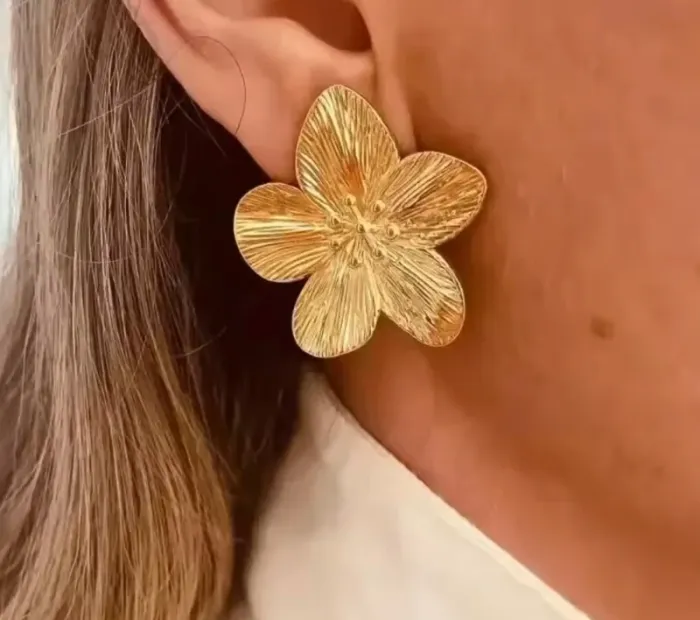 Boucle d’oreille fleur Acier inoxydable - photo numéro 2