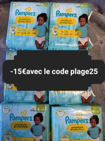 Six pack de couches Pampers taille  6 preuim