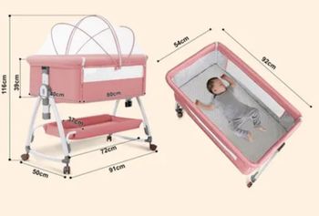 Lit cododo rose avec moustiquaire