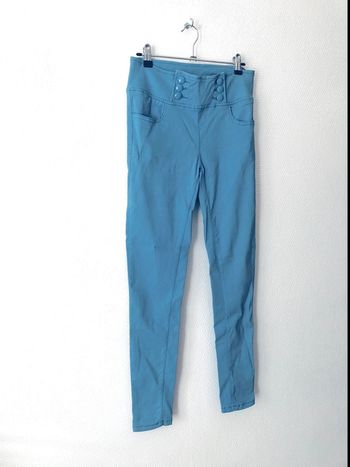 Pantalon taille haute taille 38 bleu clair