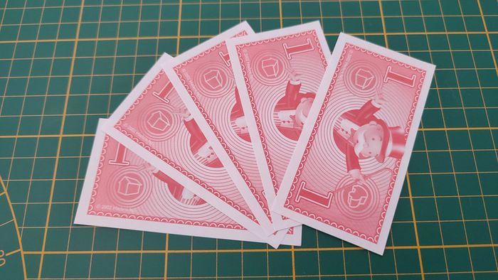 Lot x5 billets de 1 pièce détachée jeu de société Monopoly junior à la fête foraine Hasbro #B83