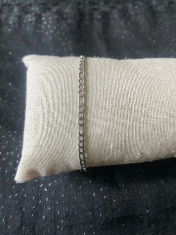 Bracelet chaîne argentée fantaisie