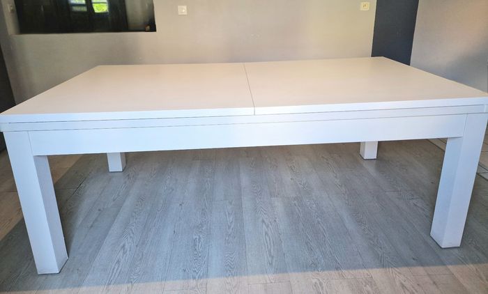 Table Billard Convertible Blanche 2 en 1 – Élégante & Pratique - photo numéro 7