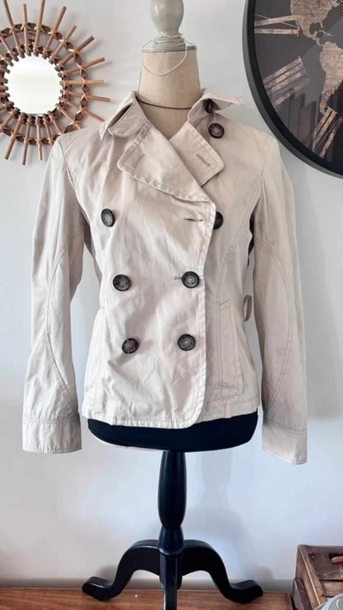 💕 veste trench beige creme taille 38 M #maxmara #weekendmaxmara - photo numéro 3