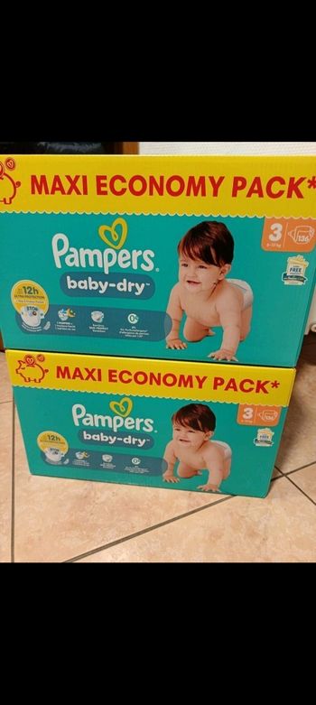 272 couches pampers baby dry taille 3