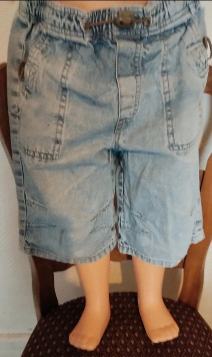 Short jean taille élastique - photo numéro 3