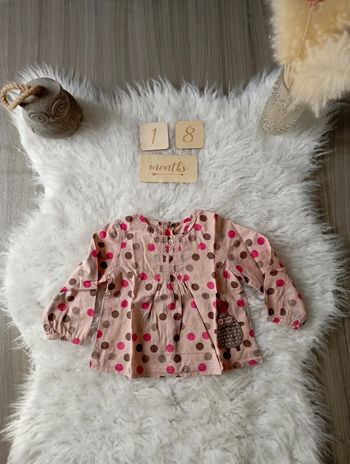 Tunique rose à pois 18m