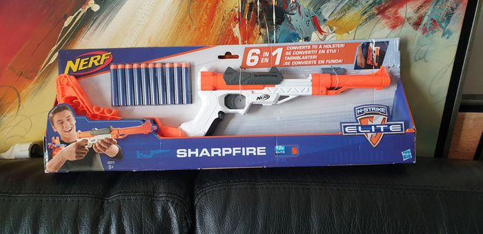 NERF 6 en 1 Sharpfire Elite Blaster NEUF