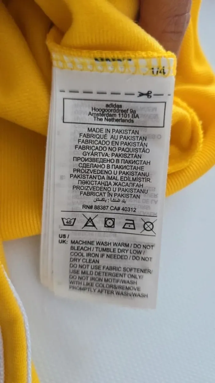 Ensemble jogging Adidas jaune - photo numéro 3