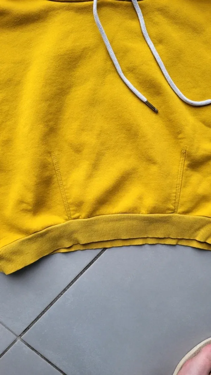 Sweat capuche xs jaune Jennyfer - photo numéro 3
