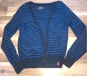 Gilet rayé bleu m esprit