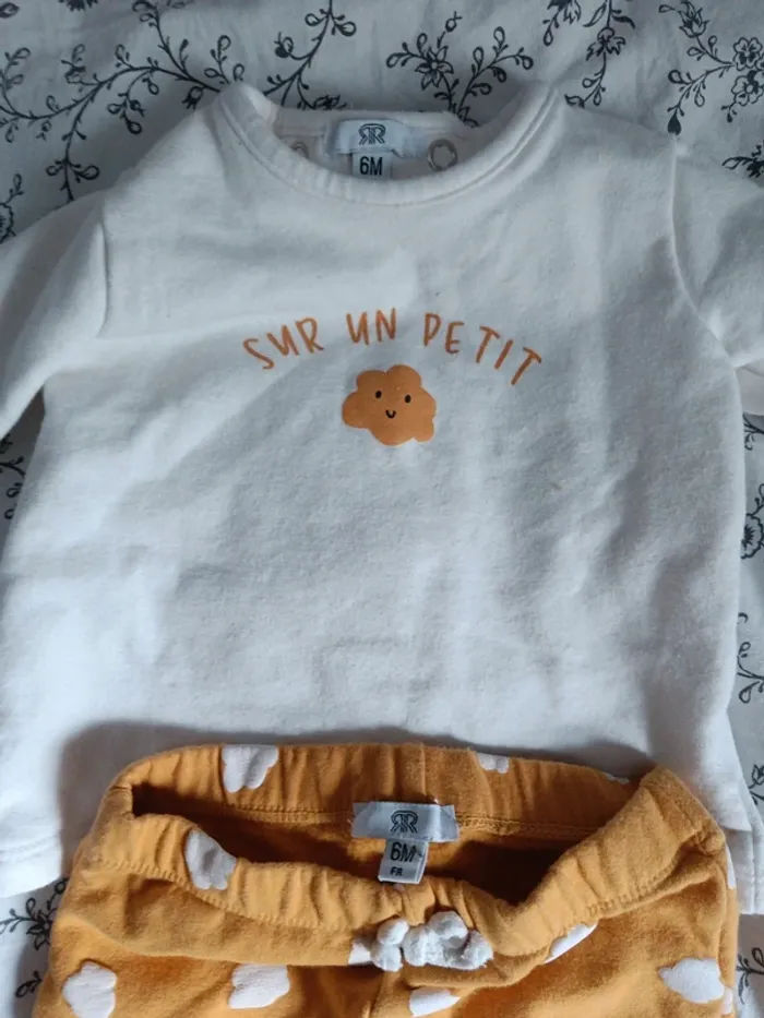 Ensemble la redoute petit nuage jaune moutarde 6 mois - photo numéro 2