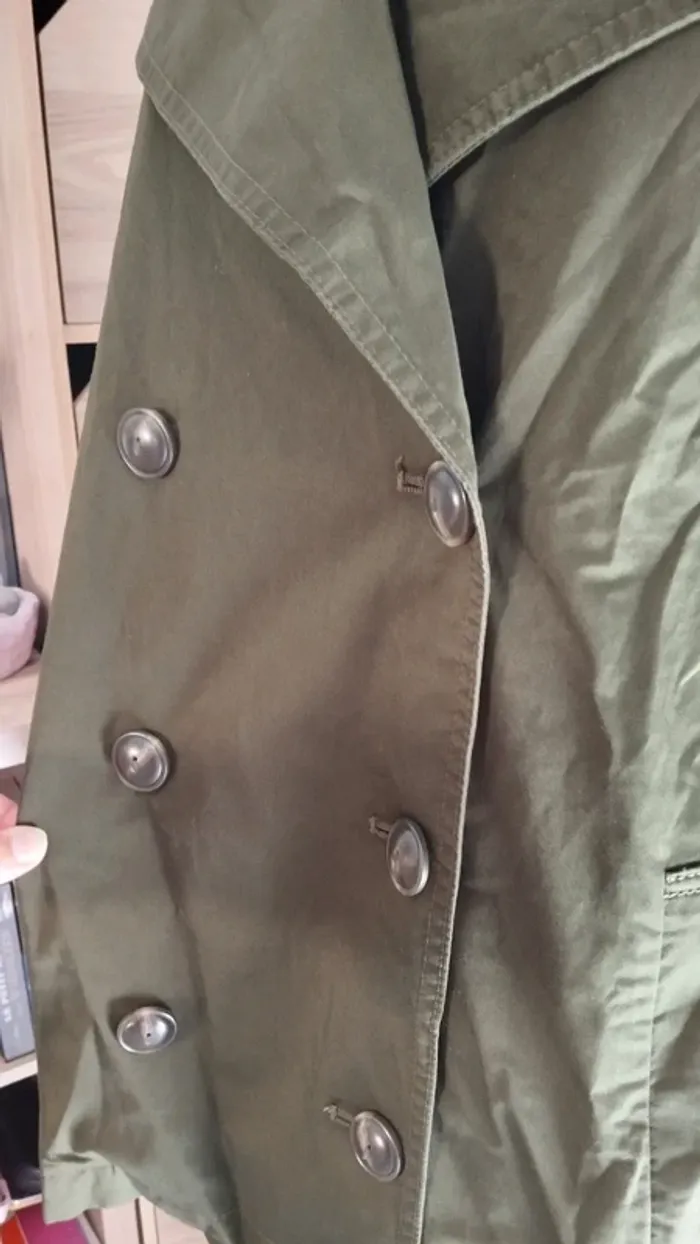 Veste trench verte taille s femme - photo numéro 16