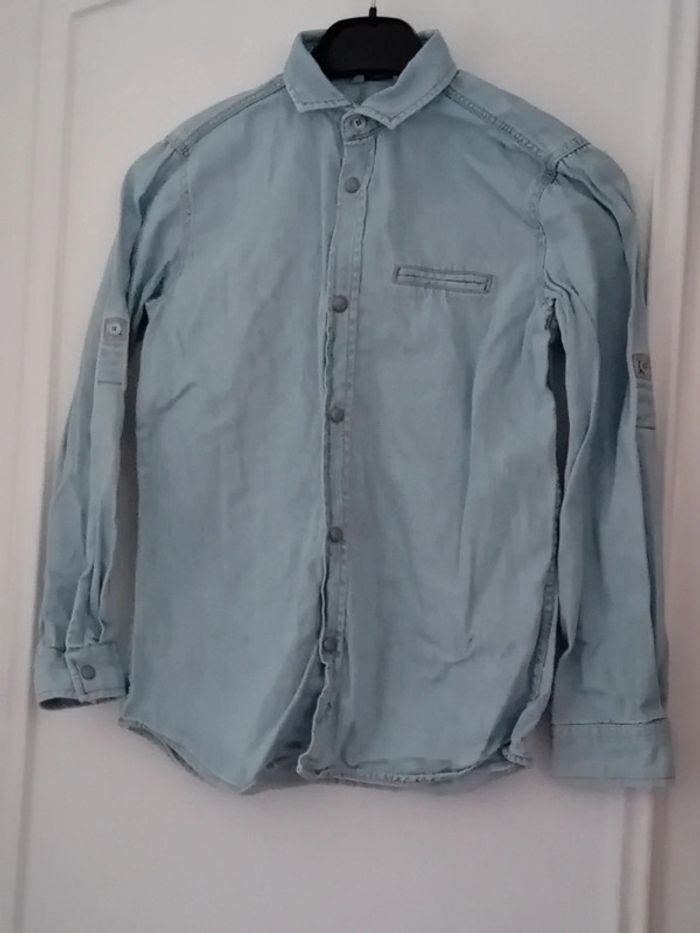Chemise en jean léger bleu garçon 9/10 ans LC waikiki - photo numéro 2