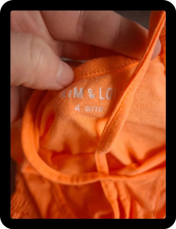 Combinaison short orange 4 ans - photo numéro 4