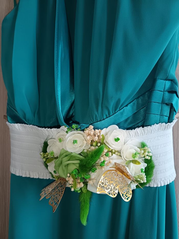 Serre tête mariage et ceinture assortie - photo numéro 4