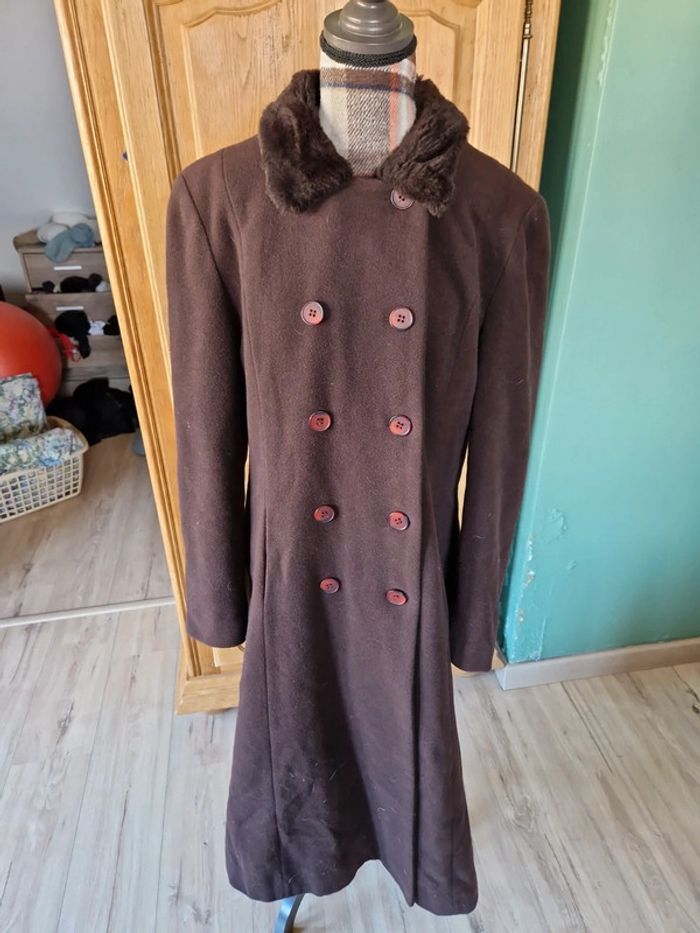 Superbe manteau wool and cashmere taille 44 vintage - photo numéro 2