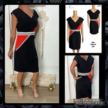 🖤 Robe noire graphique Edas – Taille 40 SOLDÉ -20% (vidéo portée dispo ) 🖤